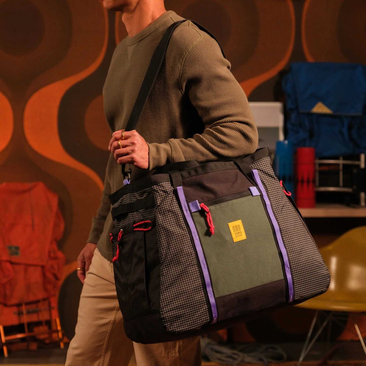 Mountain Gear Bag Topo Designs 932428523000 Duffle Bags 48L / Very Peri/Forest