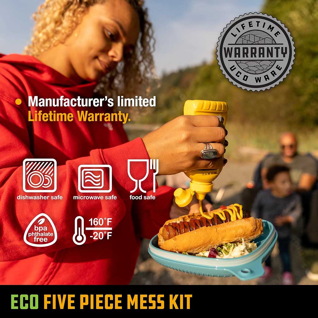 ECO 5 piece Mess Kit UCO Gear UCO111BLU Food Containers 5 Piece / Ocean Blue