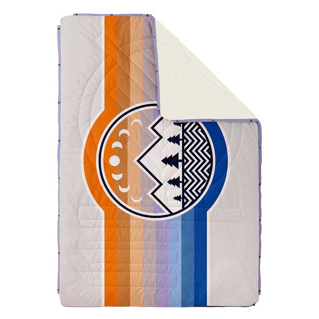 Voited Fleece Pillow Blanket Fleece Camp Blanket Camp Vibes Powder WildBounds