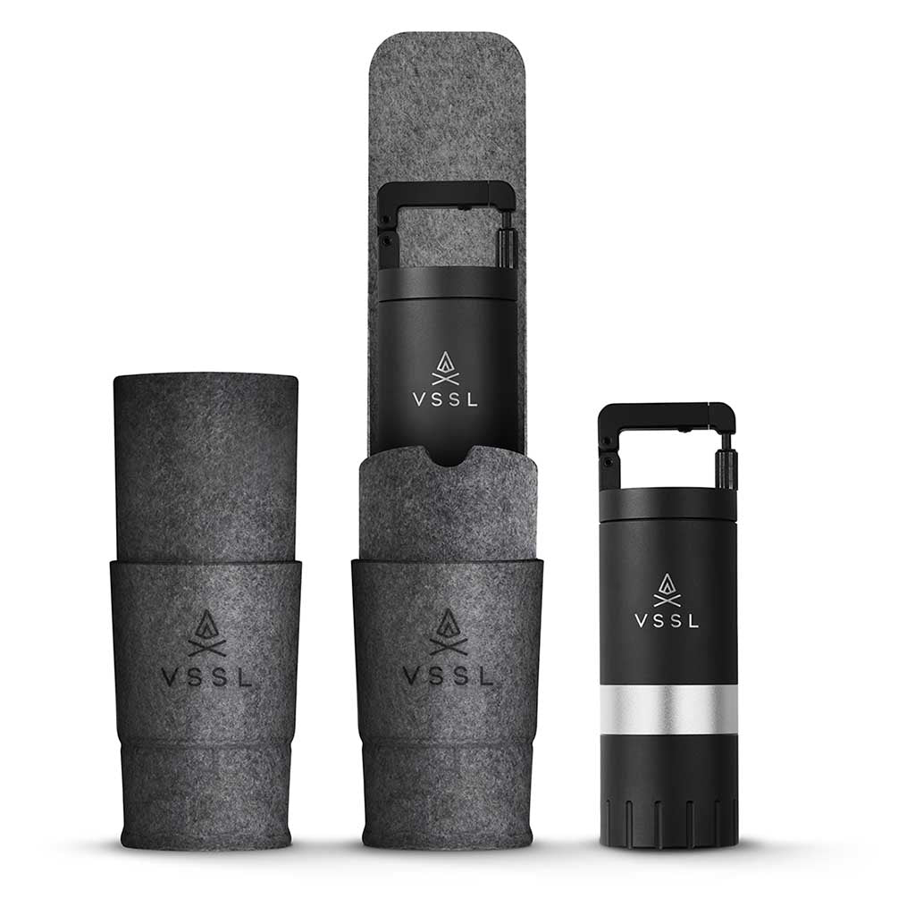 VSSL | Nest Pour-Over Kit + Java G25 Grinder Gift Set | Black - WildBounds