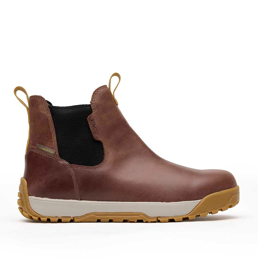 Ankle Deck Boot Leather Men's Brown - Main Image