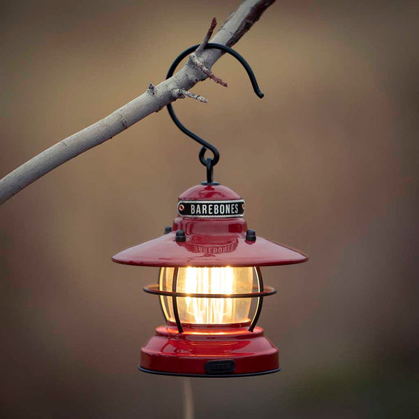Barebones Living | Edison Mini Lantern | Mini LED Lantern | Red