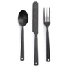 Matte Flatware | Set of 2 Barebones Living CKW-370 Cutlery Sets One Size / Slate Grey