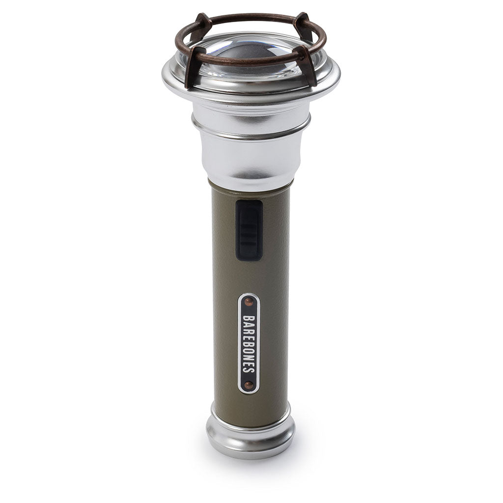 Barebones Living | Vintage Flashlight | Retro Torch | Olive Drab ...