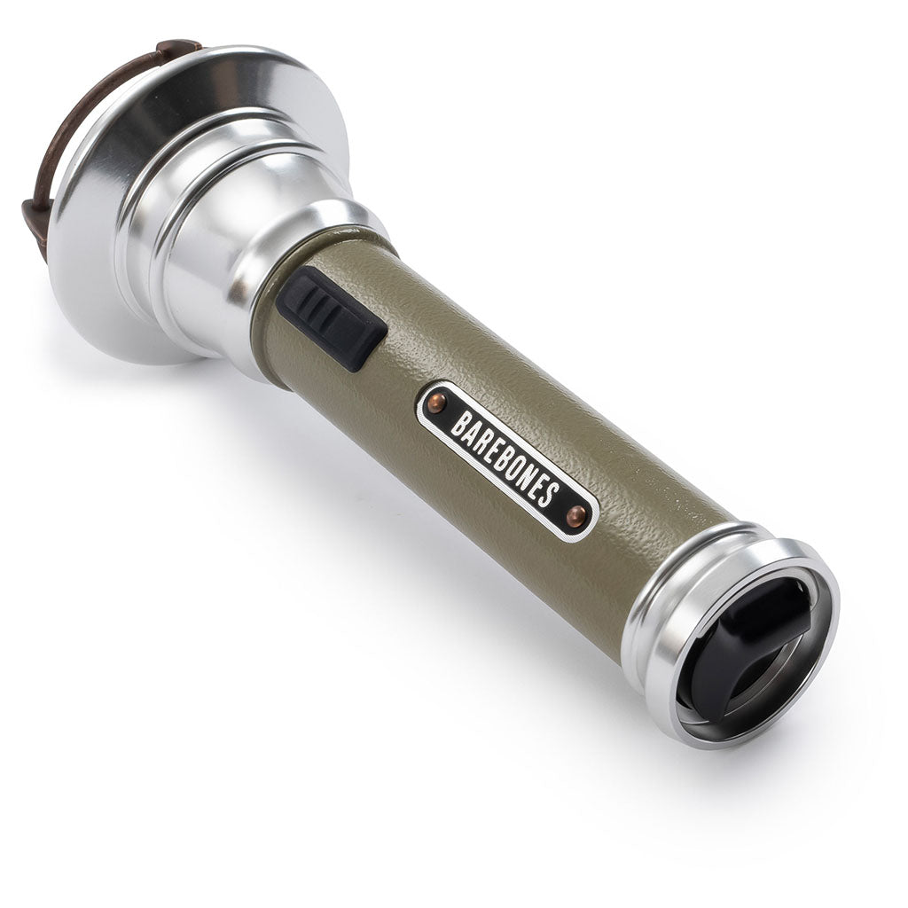 Barebones Living | Vintage Flashlight | Retro Torch | Olive Drab ...