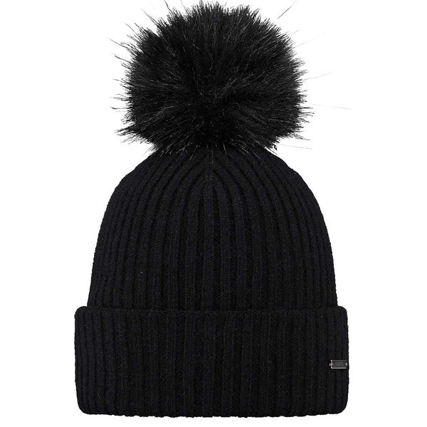 BARTS | Kenzie Beanie | Pom Hat | Black | WildBounds UK