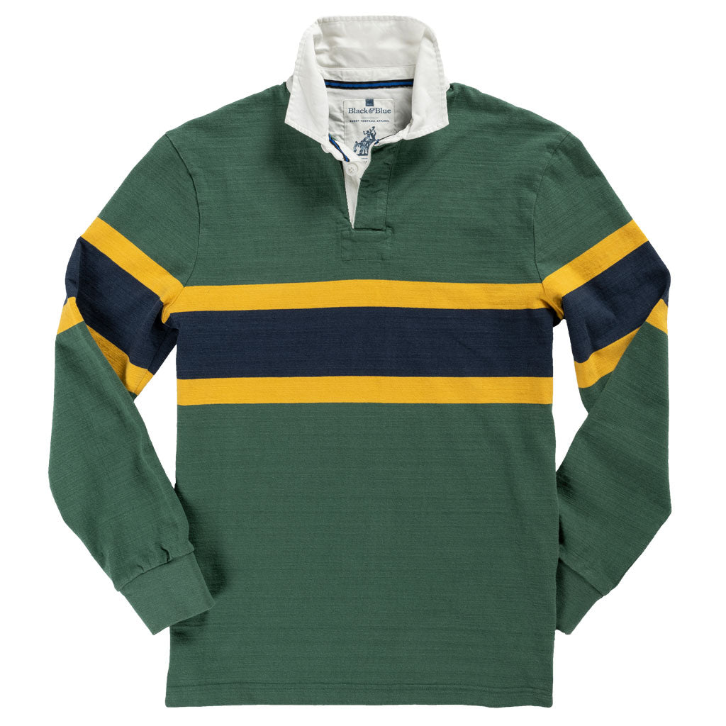 Outdoor Heritage Rugby Shirt Black &amp; Blue 1871 Rugby Shirts
