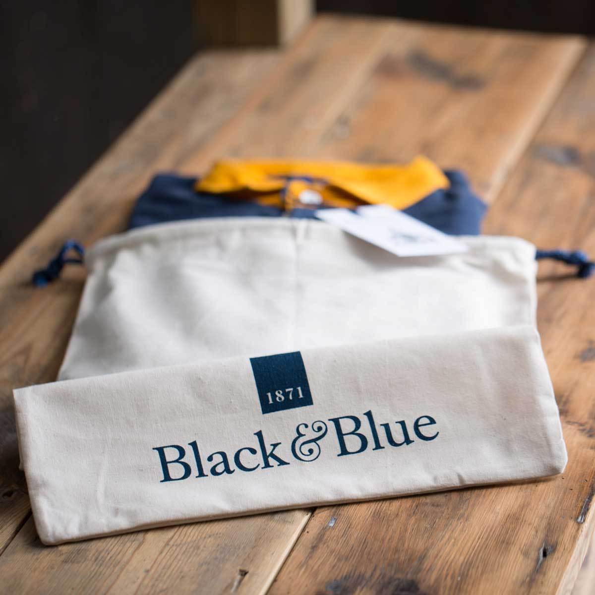 Queen's House 1871 Rugby Shirt Black & Blue 1871 Shirts - Rugby Shirts