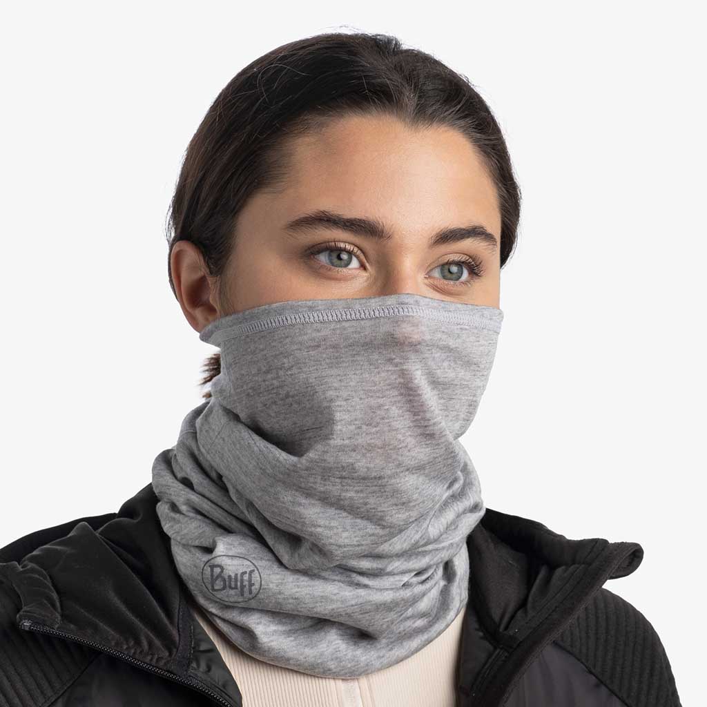 BUFF | Merino Lightweight | Wool Neck Scarf | Solid Light Grey - WildBounds