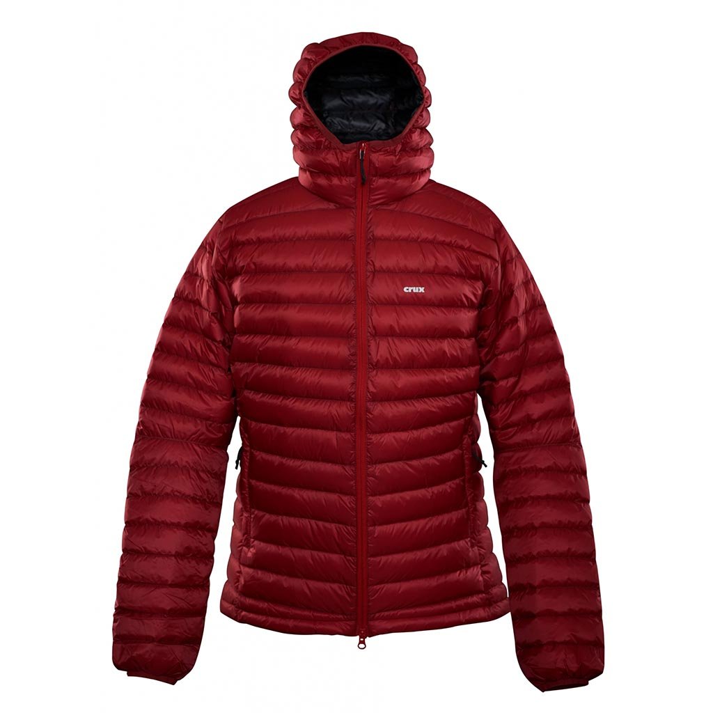 Crux Halo Down Jacket Lightweight Down Jacket Hoody Dark Red