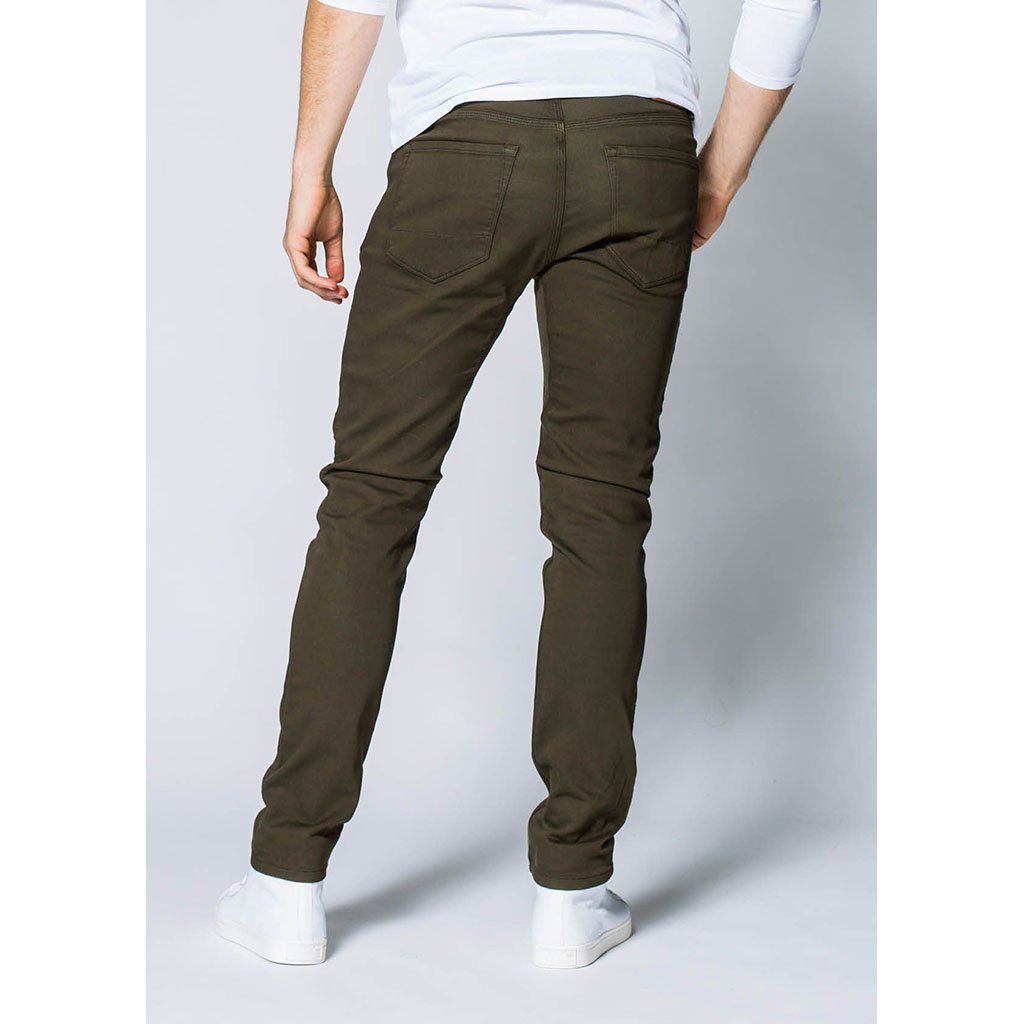 DUER | No Sweat Pant Slim | Men's Slim-fit Trousers | Army Green ...