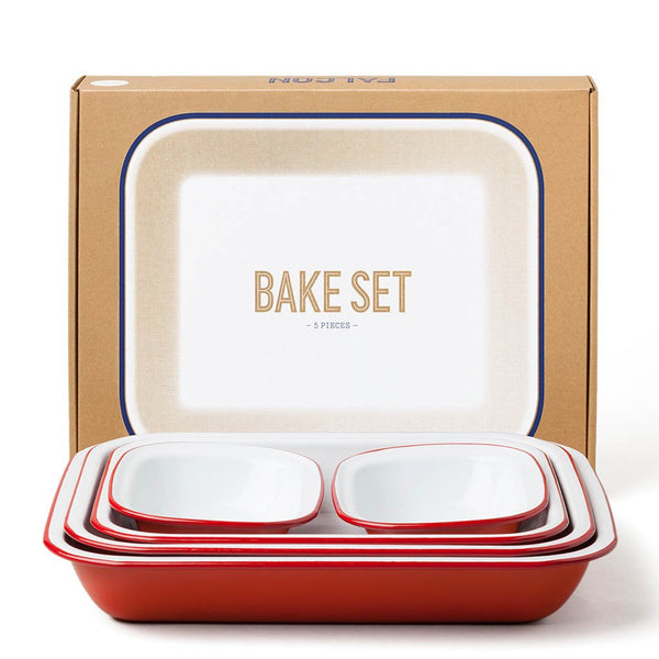 Bake Set Falcon Enamelware FAL-BAK-RR-UK Bake Set One size / Pillarbox Red