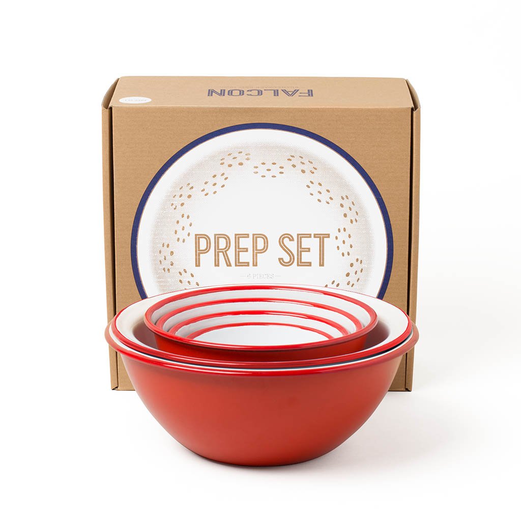 Prep Set Falcon Enamelware FAL-PRE-RR-UK Prep Sets One Size / Pillarbox Red