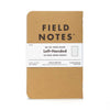 Left-Handed Ruled 3-Pack Field Notes FN-02L Notebooks 3 Pack / Brown