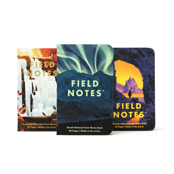 National Parks E | 3-Pack Field Notes FNC-43e Notebooks 3 Pack / Multi colour