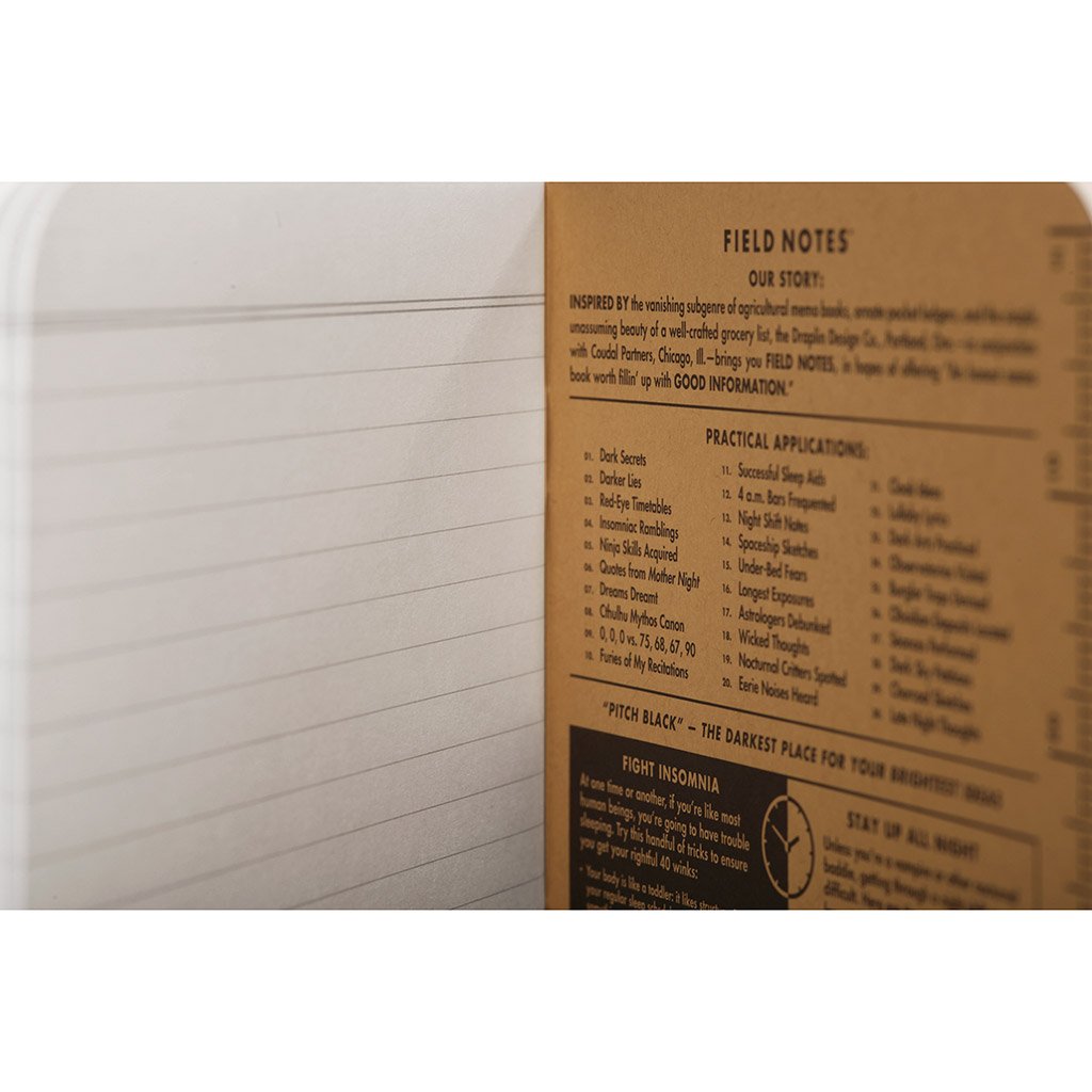 Field Notes Pitch Black Notebook Ruled 2-Pack