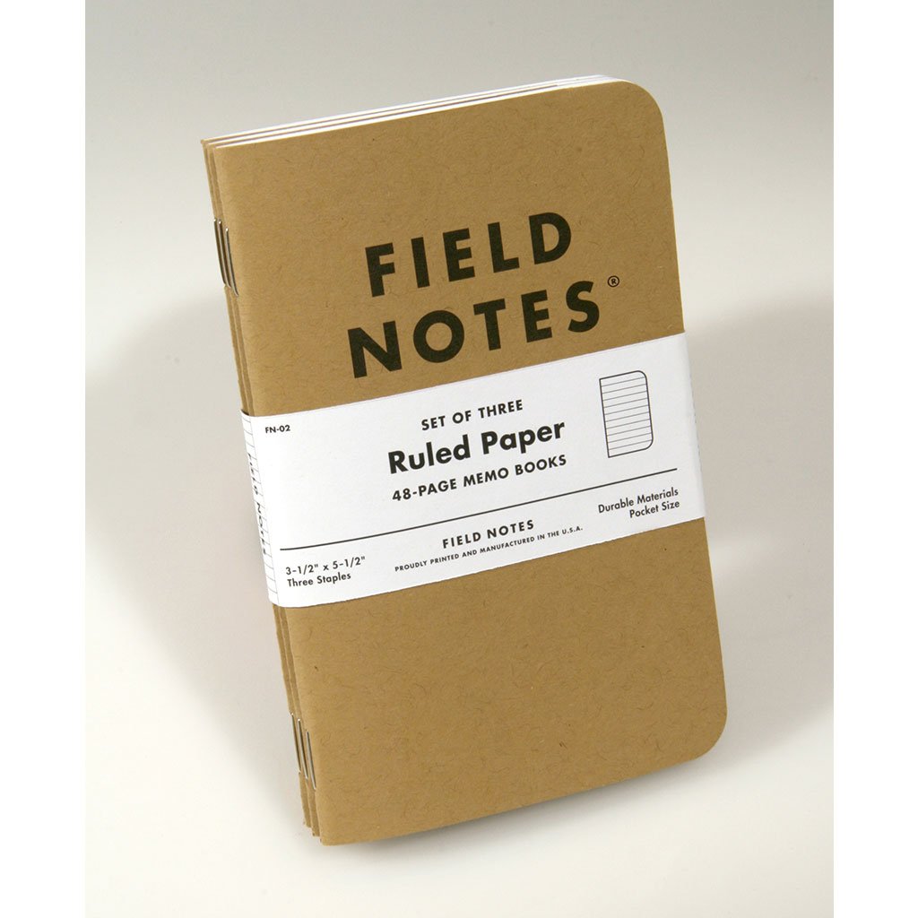 Field Notes | Original Kraft Memo Book | Ruled 3-Pack Notebook - WildBounds