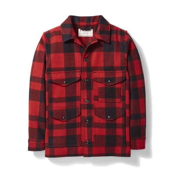 Filson | Mackinaw Cruiser | Wool Coat | Red/Black | WildBounds