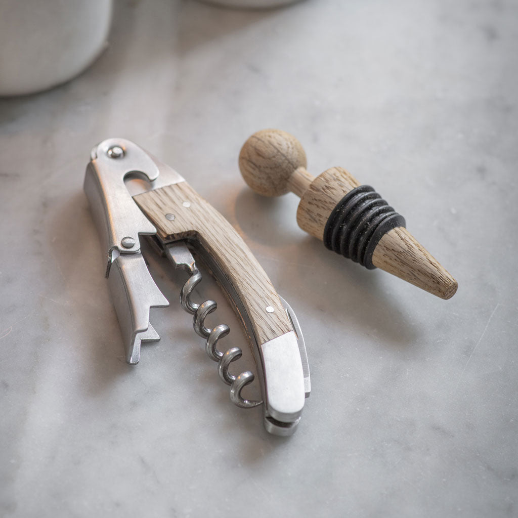 Bottle Opener and Stopper Set Garden Trading BSSS01 Bottle Openers One Size / Oak