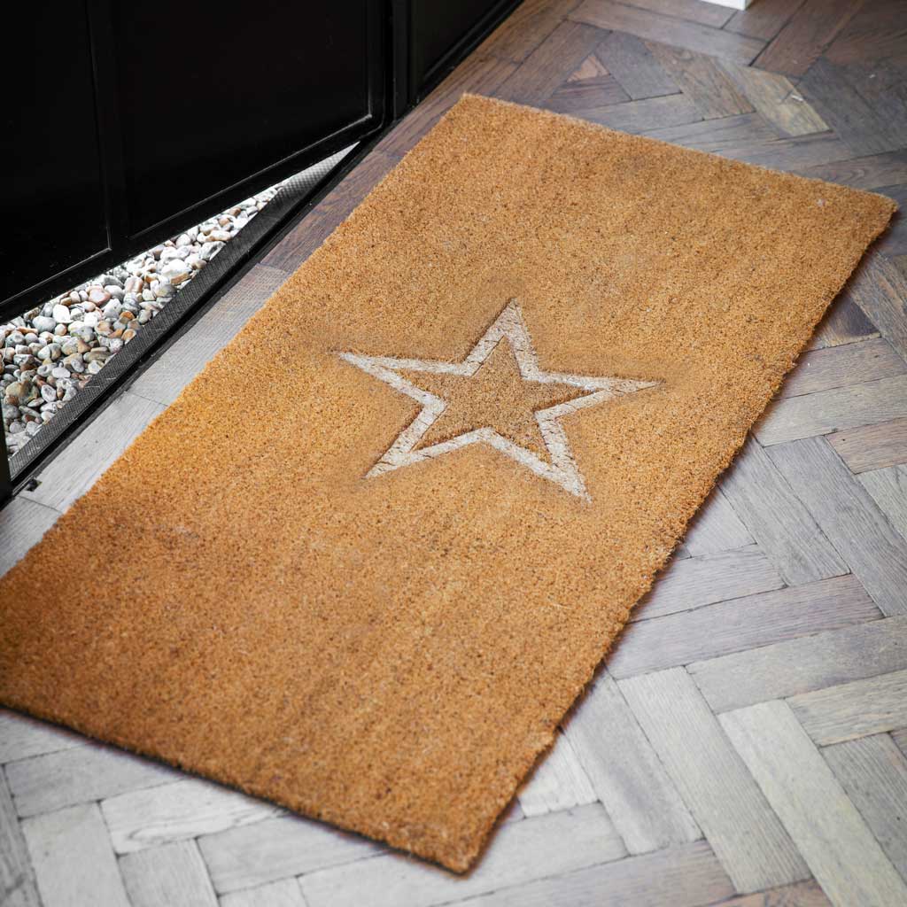 Garden Trading Embossed Star Doormat Coir Doormat WildBounds UK