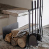 Stanton Log Holder & Tool Set Garden Trading LHBL01 Fireside Tools One Size / Black