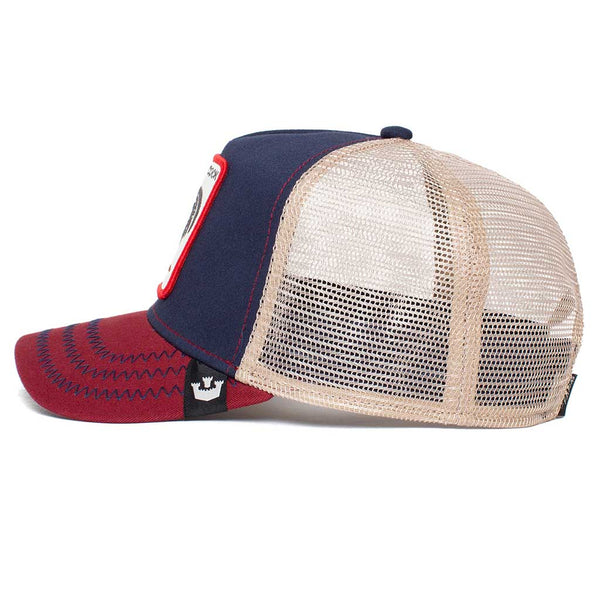 Casquette Trucker Goorin Bros Rooster Fan Institute - Maille Snapback, Blanc, Unisexe Adulte