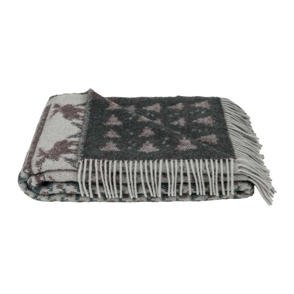 Skogen Wool Blanket Öjbro Vantfabrik OSKO05UP130220 Blankets 130 x 220 cm / Grey Multi