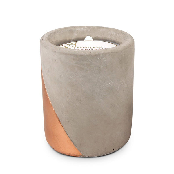 Urban Concrete Pot 12 oz | Bergamot & Mahogany Paddywax PWUR1206 Candles 12 oz / Copper