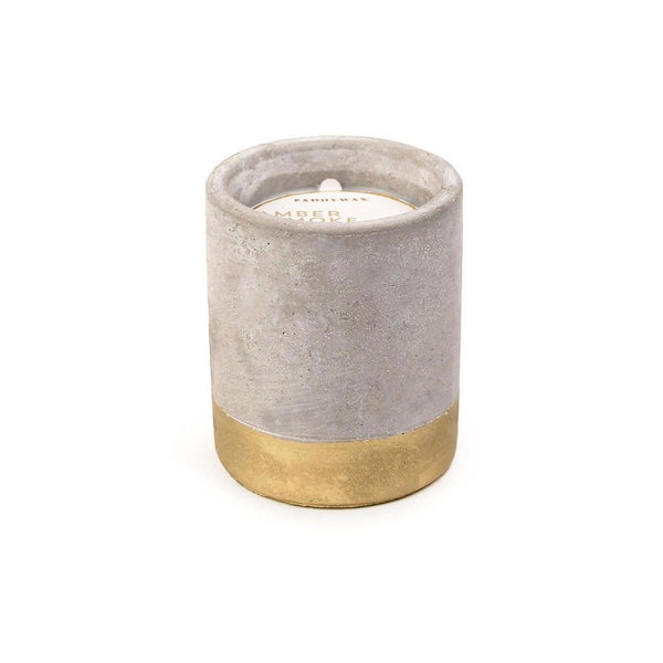 Urban Concrete Pot 3.5 oz | Amber & Smoke Paddywax PWUR0305 Candles 3.5 oz / Gold