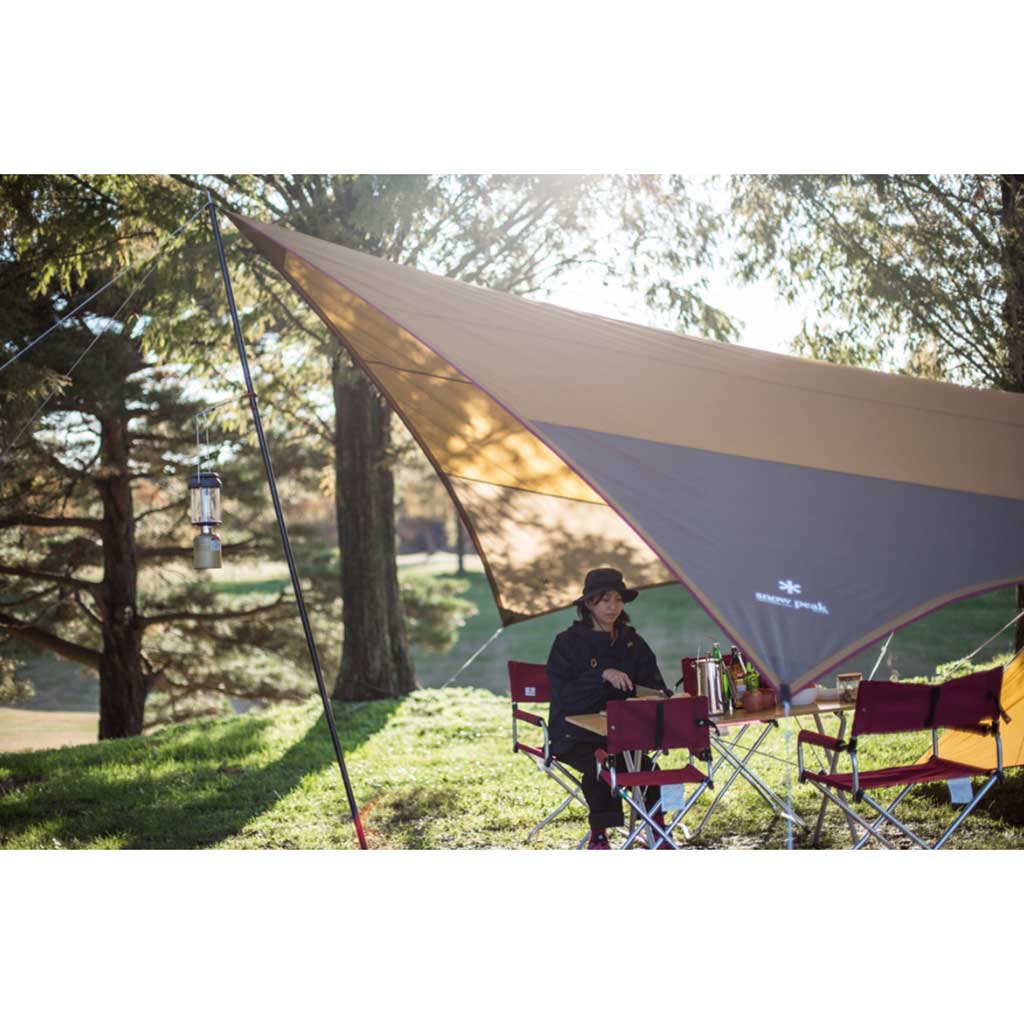 Snow Peak Entry Pack Tent & Tarp Four Person Tent Tan WildBounds