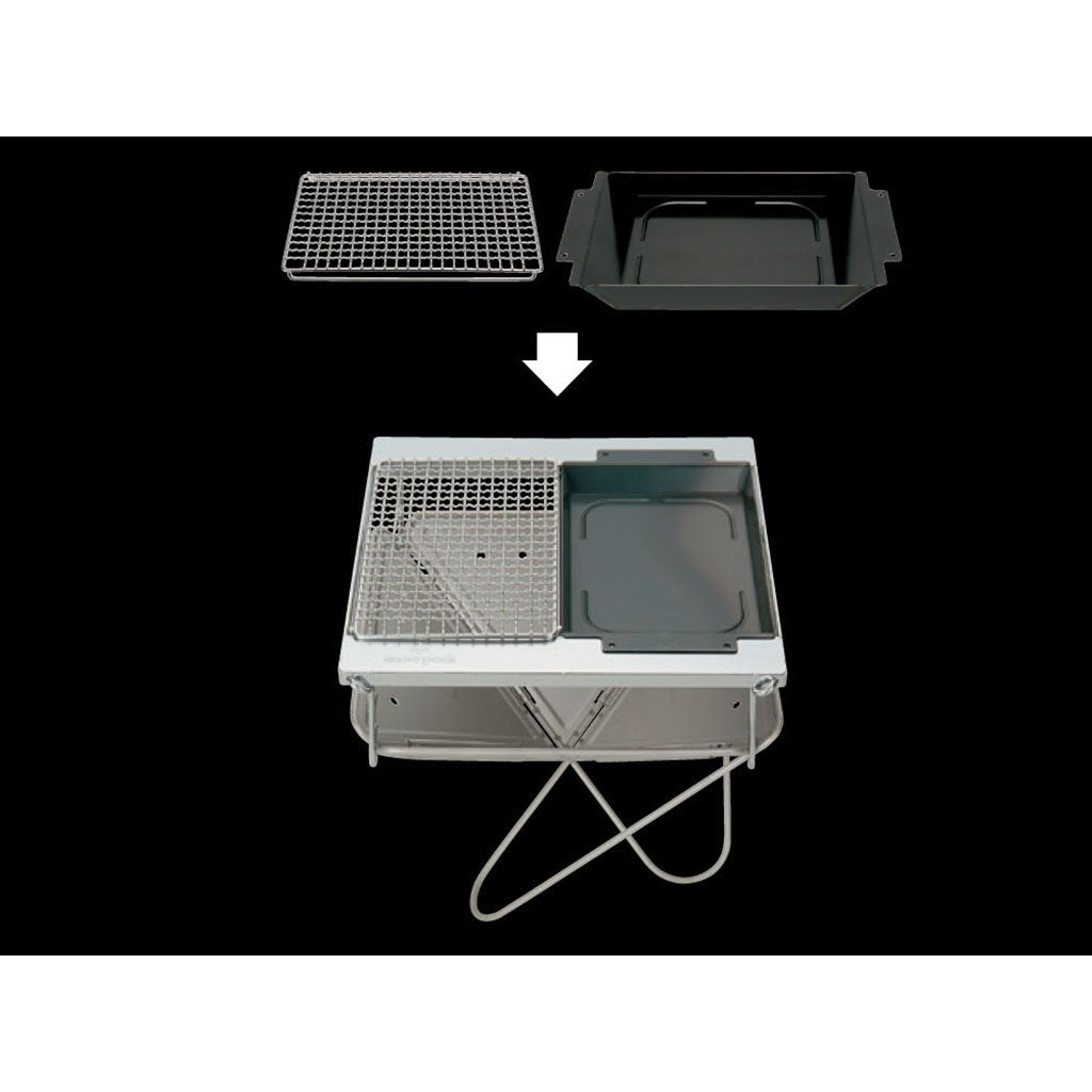 Grill Stainless Half Pro Snow Peak S-029HA Firepit Accessories Full / Silver