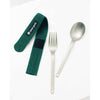Titanium Fork & Spoon Set Snow Peak SCT-002-GRN Cutlery Sets One Size / Green