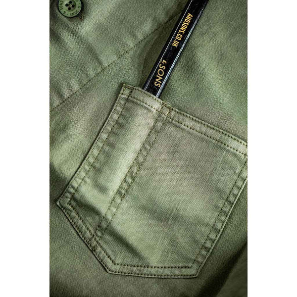 &SONS | Carver Jacket | Mens Chore Jacket | Cotton Twill | Green ...