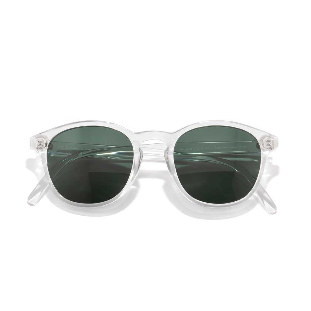 Retro Translucent Frame Color Mirror Lens Round Horn Rimmed Sunglasses -  sunglass.la