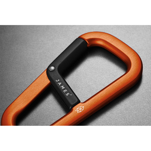 The James Brand | Hardin | Keyring Carabiner | Orange/Black